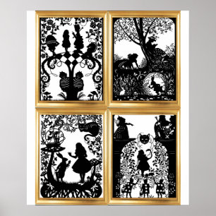 Póster Alice in Wonderland  Collage Poster