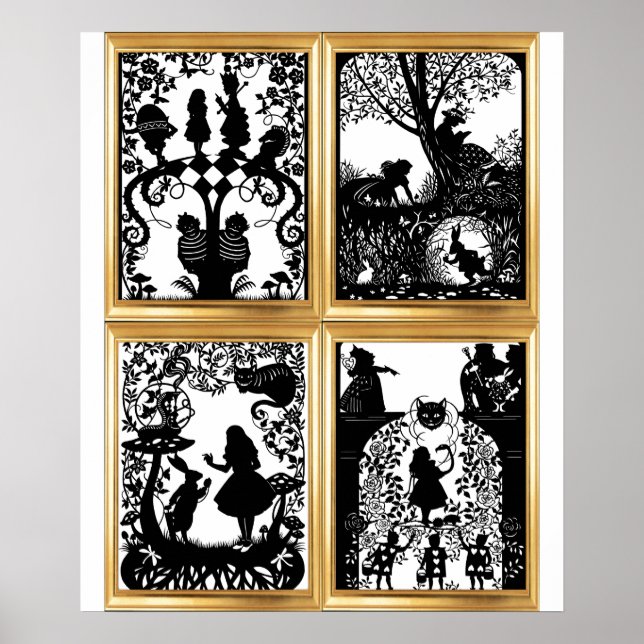 Póster Alice in Wonderland  Collage Poster (Frente)