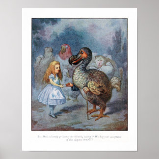 Póster Alice in Wonderland Dodo Tenniel Print Poster