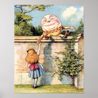 Póster Alice In Wonderland Humpty Dumpty Poster