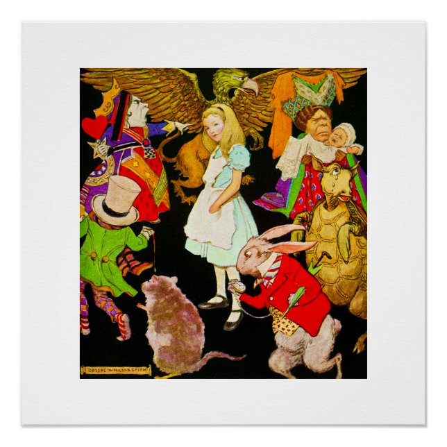 Póster Alice in Wonderland, Jessie Willcox Smith (Anverso)