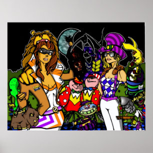 Póster alice in wonderland se encuentra con el asistente 