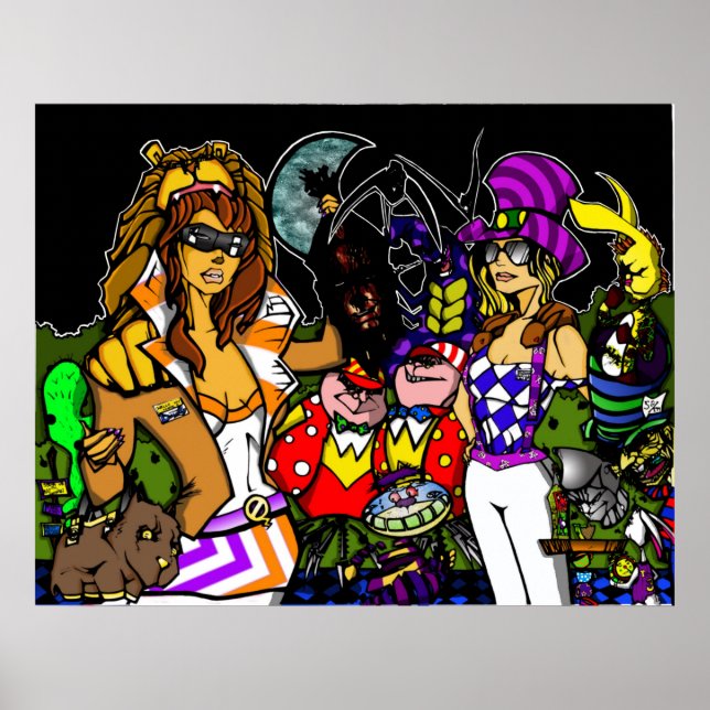 Póster alice in wonderland se encuentra con el asistente  (Frente)