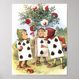 Póster Alice In Wonderland Spade Cards Tree Poster