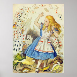 Póster Alice & las Tarjetas a Todo Color
