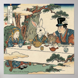 Póster Alice Lost in Japan | Ukiyo-e Mad Tea Party
