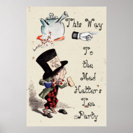 Póster Alice - Mad Hatter Tea Fiesta 1865