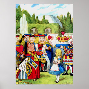Póster Alice Meets the Queen of Hearts in Wonderland