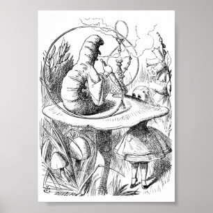 Póster Alice se reúne con el Poster de la oruga