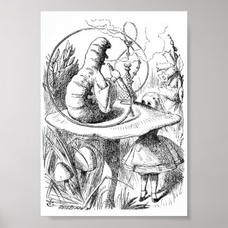Póster Alice se reúne con el Poster de la oruga