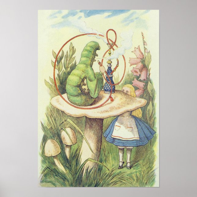 Póster Alice se reúne con la oruga (Frente)