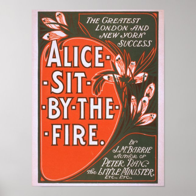 Póster Alice Sit by the Fire Great London Play Poster (Frente)
