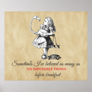 Póster Alice y el flamenco 