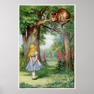 Póster Alice y el gato de Cheshire