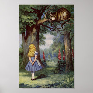 Póster Alice y el gato de Cheshire