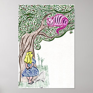 Póster Alice y el gato de Cheshire
