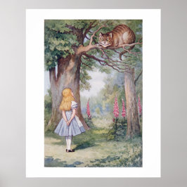 Póster Alice y el gato de Cheshire,