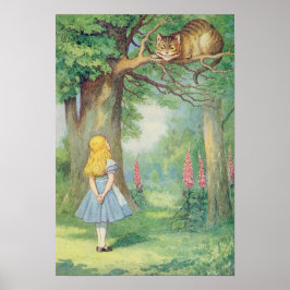 Póster Alice y el gato de Cheshire