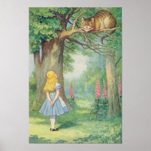 Póster Alice y el gato de Cheshire