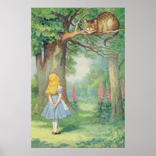 Póster Alice y el gato de Cheshire (Frente)