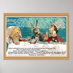 Póster Alice y el loco Fiesta del té del odio