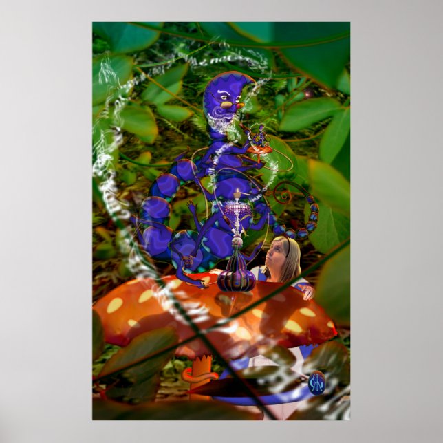 Póster Alice y la oruga (Frente)