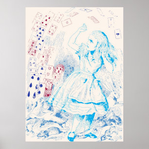 Póster Alicia atacada por tarjetas