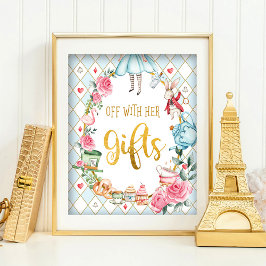 Póster Alicia azul en el país de las maravillas con su Ró