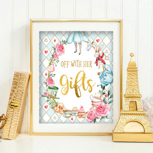 Póster Alicia azul en el país de las maravillas con su Ró