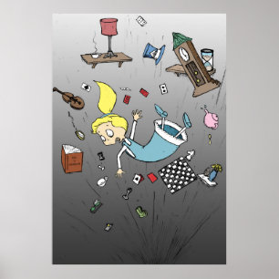 Póster Alicia cayendo en el país de las maravillas
