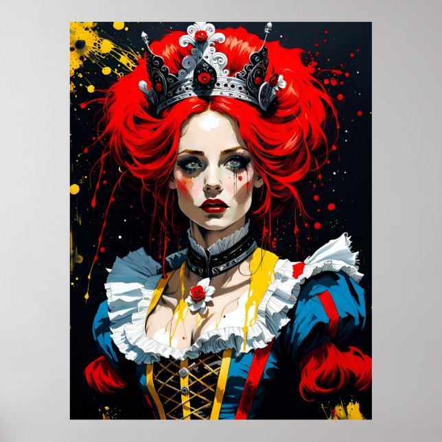 Póster Alicia como la Reina Roja (Frente)