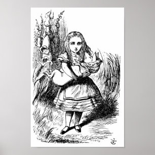 Póster Alicia con cerdo