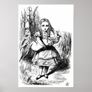 Póster Alicia con cerdo
