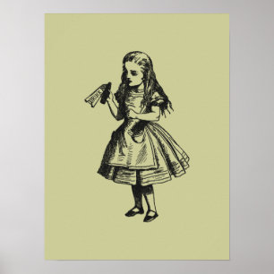 Póster Alicia con frasco "Beba conmigo"