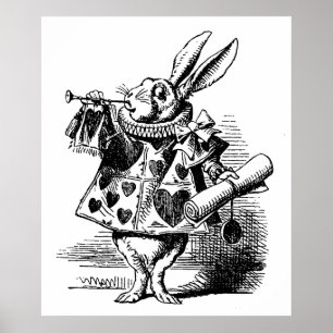 Póster Alicia de ilustracion ventilado en el país de las 