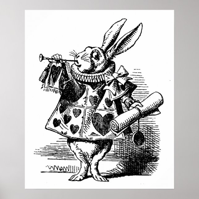Póster Alicia de ilustracion ventilado en el país de las  (Frente)