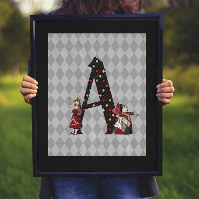 Póster Alicia de Maravilla y Reina de Corazones Carta A (Subido por el creador)