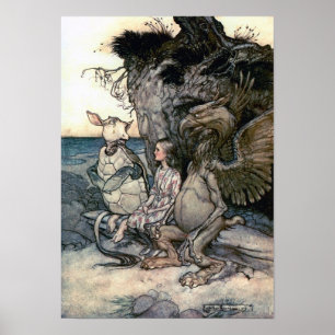 Póster Alicia, el Griffin y la Falsa Tortuga