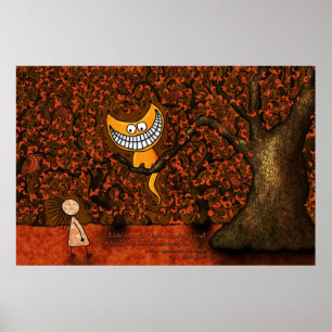 Póster Alicia en Cheshire un gato del país de las
