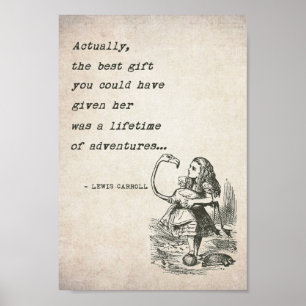 Póster Alicia En El País De Las Maravillas Con Cita De Av