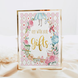 Póster Alicia en el país de las maravillas con su Rótulo 