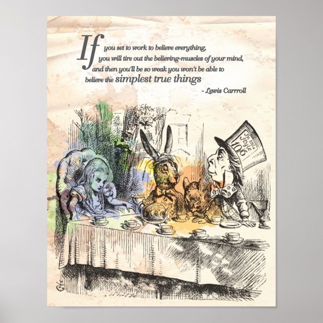 Póster Alicia en el país de las maravillas: "Cosas verdad (Frente)