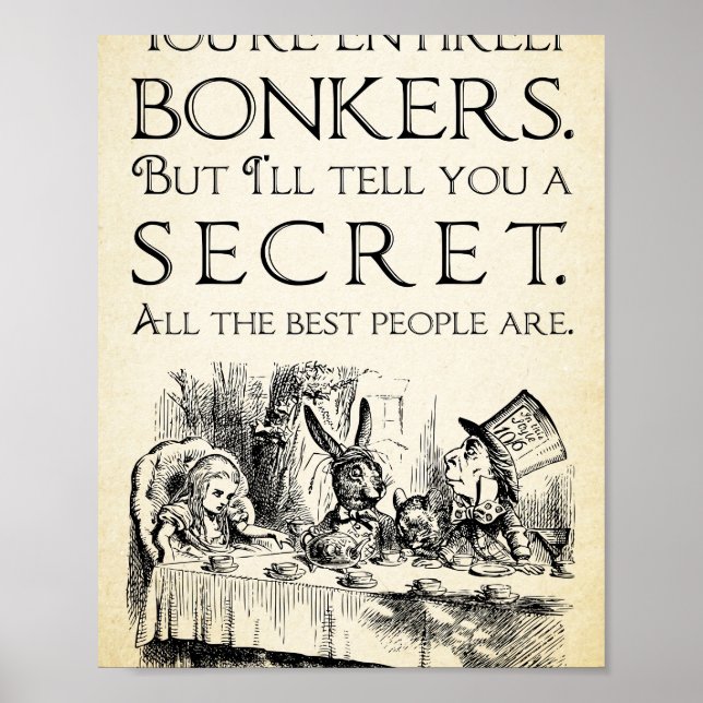 Póster Alicia en el país de las maravillas - Eres complet (Frente)