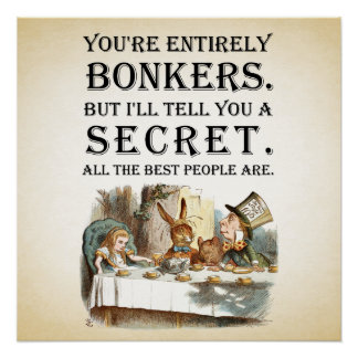 Póster Alicia en el país de las maravillas - Fiesta del t