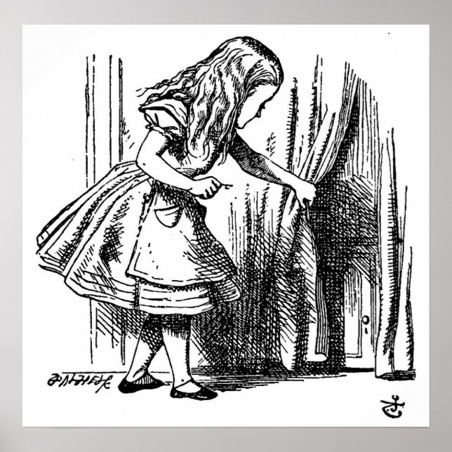Póster Alicia en el país de las maravillas, pequeña puert (Frente)