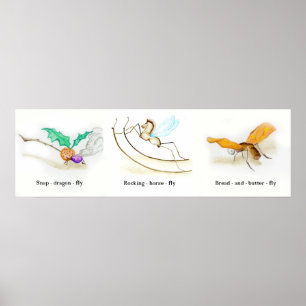 Póster Alicia en insectos del país de las maravillas