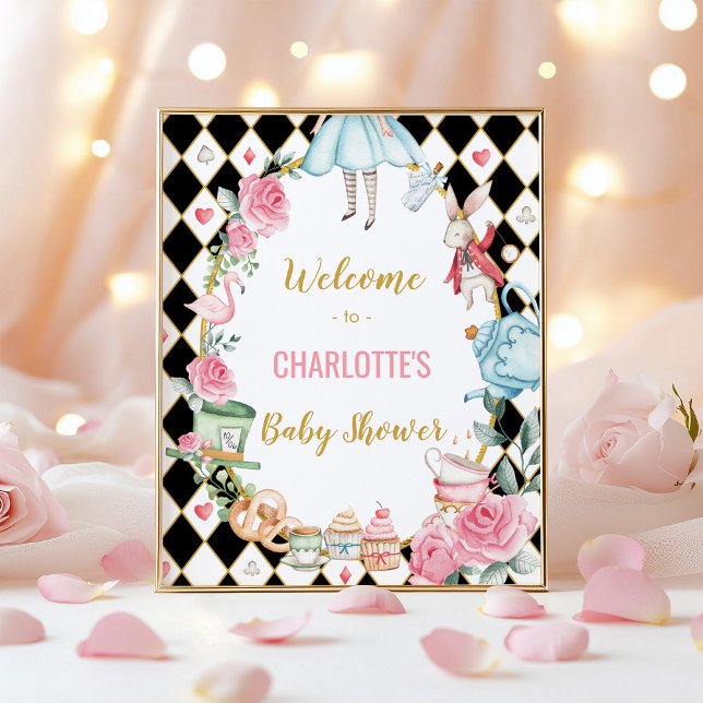Póster Alicia en la bienvenida Baby Shower de Wonderland  (Subido por el creador)