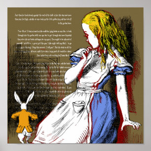 Póster Alicia en la publicidad impresa en el país de las