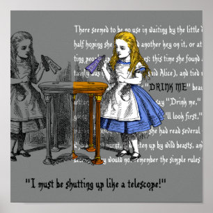 Póster Alicia en la publicidad impresa en el país de las 