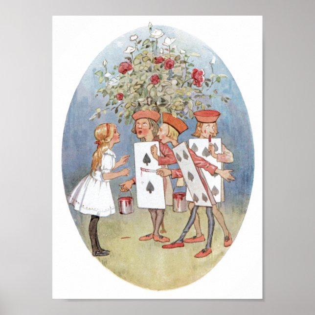 Póster Alicia en los Rosas del país de las maravillas (Frente)